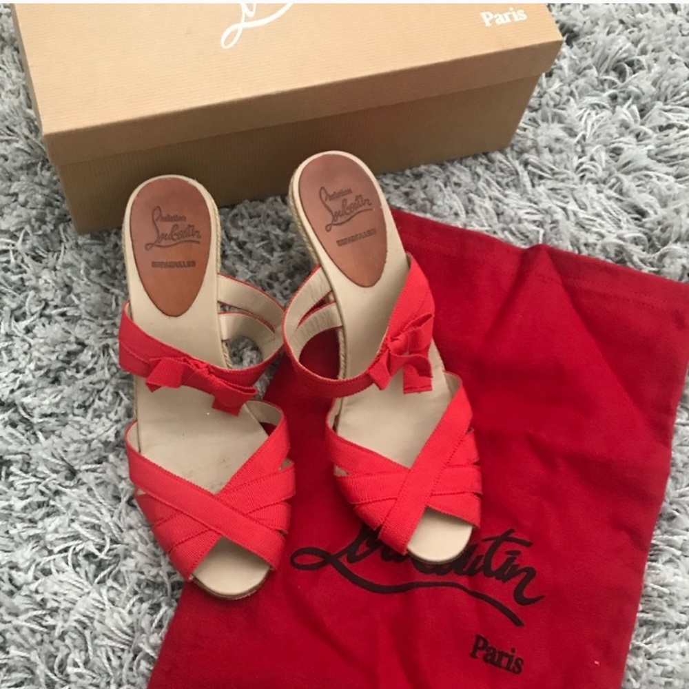 Christian Louboutin Delfin Ribbon Espadrilles
